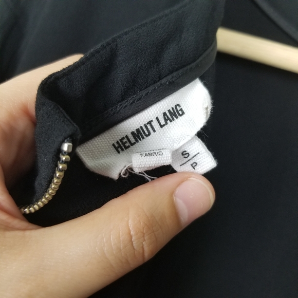 HELMUT LANG Crepe Romper Cutout Back Drawstring Axio Black Viscose Rayon S - Picture 12 of 15